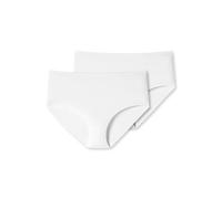Schiesser Damen Slip Midi 2er Pack Doppelpack 95/5-175996, Größe Damen:36, Farbe:Weiss