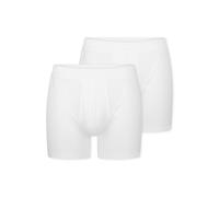 Schiesser Unterhose Authentic – 2er-Pack, mit längerem Bein, Weiß, M, 95% Baumwolle, 5% Elasthan