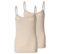 SCHIESSER - 2PACK Spaghettitop sand - Gr. - 40
