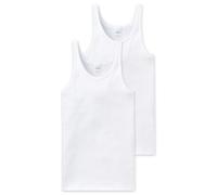 SCHIESSER Essentials Cotton Feinripp Shirt Doppelpack Uni weiß 205144/100 M