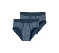 Schiesser Herren 2 Pack Sportslip mit Eingriff-Classic Slip, Indigo_172691, 10 (2er Pack)