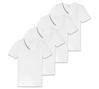 SCHIESSER Herren T-Shirt 4er Pack - Serie "95/5", V-Ausschnitt, S-4XL Weiß 2XL