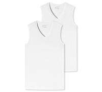 Schiesser Herren 95/5 organisch katoenen onderhemd met Brede bandjes en V-Hals Unterw sche, Weiß, XL EU