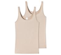 SCHIESSER - 2PACK Trägertop sand - Gr. - 38