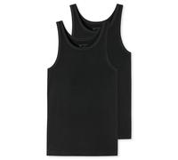Schiesser Herren 95/5 organisch katoenen onderhemd met smalle bandjes Unterw sche, Schwarz, 4XL EU