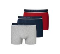 Schiesser Unterwäsche Boxershorts 95/5 Webgummibund rot/blau/grau meliert Herren - 3 Stück, Größe 6