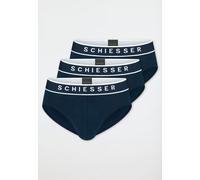 Rioslip SCHIESSER Gr. 7 (XL), blau (dunkelblau) Herren Unterhosen Slips mit kontraststarkem Schiesser-Logo (94371734-7)