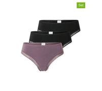Cheeky-Strings 3er-Pack Spitze schwarz/lila - Modern Multipacks 44