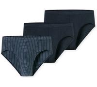Schiesser 3P 95-5 Essentials Supermini Brief Blau Muster Baumwolle Large Herren