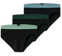 SCHIESSER Herren Rio-Slip 3er Pack - Serie "95/5", Kontraststreifen Schwarz/Blau M
