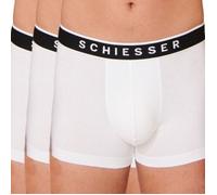 Schiesser Unterwäsche Boxershorts 95/5 Webgummibund weiss Herren - 3 Stück, Größe 6