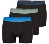 Schiesser 3P 95-5 Organic Cotton Woven Shorts Schwarz/Blau Baumwolle XX-Large Herren