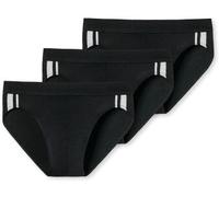 Schiesser Herren 3 Pack Softbund Und Streifen - 95/5 Organic Slip, Schwarz, 4XL EU