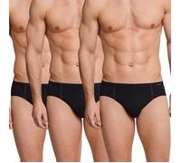 Schiesser Herren 3 Pack Mit Weichem Bund - Essentials Slip, Schwarz_205221, 7 EU
