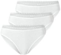 Schiesser 3P Modern Lace Rio Briefs Weiß Baumwolle 36 Damen