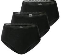 Schiesser 3P Modern Lace Rio Midi Brief Schwarz Baumwolle 48 Damen