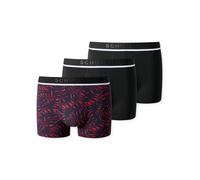 SCHIESSER Herren Boxershorts navy / rot / schwarz, Größe L navy / rot / schwarz