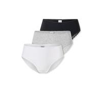 Schiesser Damen Brazilian-Slips Modern Multipacks – 3er-Pack Spitze, mehrfarbig, Gr. 46