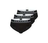 Schiesser Herren 3 Pack Slips Bio Baumwolle Multipack - 95/5 Organic, schwarz_179570, 5/ M