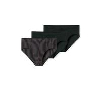 SCHIESSER Herren Slips, 3er Pack - "95/5", Supermini, Cotton Stretch, uni/gestreift Schwarz 3XL