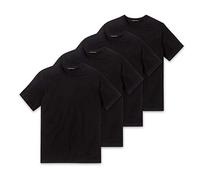 Schiesser T-Shirt American Essentials, 2er-Pack, Rundhals, Baumwolle, Schwarz Größe M