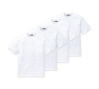 Schiesser 4er Pack American T-Shirt Rundhals Unterhemd - 008150 (8 (XXL), 4 X Weiß)