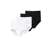 Schiesser 4er Pack Damen Attraktive Hüftslips 'Cotton Essentials' im Doppelpack 100% Baumwolle