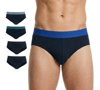 Schiesser 5-er Set Slips Schwarz mit verschiedenfarbigen Webbund
