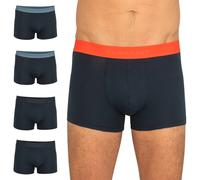 Schiesser 5-er Set Trunks Blau mit verschiedenfarbigem Webbund