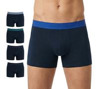 Schiesser 5-er Set Trunks Schwarz mit mehrfarbigen Webbund