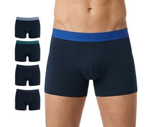 Schiesser 5-er Set Trunks Schwarz mit mehrfarbigen Webbund