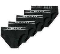 Schiesser 5P 95-5 Organic Cotton Rio Briefs Schwarz Baumwolle X-Large Herren