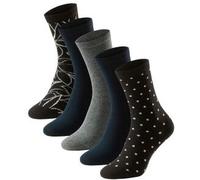 Schiesser 5P Stay Fresh Women Bluebird Sock Schwarz Gr 39/42 Damen