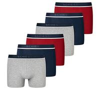 Schiesser 6er Pack Herren 95/5 Cotton Retro Pant Boxer Short Unterhosen | Bequemer Logo-Webgummibund für perfekten Sitz Elastisches Material ohne Eingriff