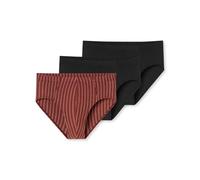 Schiesser Unterwäsche Supermini Slip 95/5 Organic Cotton mehrfarbig schwarz/rotbraun/gestreift 924 Herren - 3 Stück, Größe 5