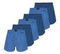 Schiesser 6er Pack Web Herren Boxershorts, Soft gewebte Baumwolle, Lässiger Look, Funktionale Knopfleiste, Elastischer Mehrnadelbund, Atmungsaktiv, Mittlere Leibhöhe, Kurze Beinlänge, Mit Eingriff