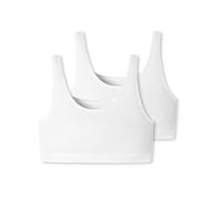 Schiesser Bustier 2er-Pack ohne Cups Organic Cotton weiß - 95/5 für Damen 38