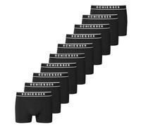 Schiesser - 95/5 Cotton - Retro Short/Pant - 10er Pack (9 Schwarz) | Sportlicher Webgummibund Bequemer Schnitt Angenehm weich und formstabil