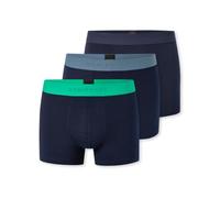 Schiesser Herren Boxershorts 95/5, 3er Pack, 95% Baumwolle/5% Elasthan, Gr. 9 Blau