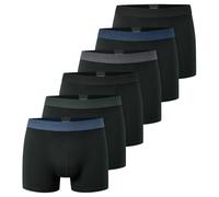 Schiesser - 95/5 Cotton - Retro Short/Pant - 6er Pack (6 Dunkelblau/schwarz)