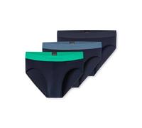 SCHIESSER Herren Rio-Slip 3er Pack - Serie "95/5", Kontraststreifen Blau/Schwarz/Grün / XL XL Mehrfarbig