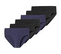 Schiesser - 95/5 Essentials - Organic Cotton - Mini Slip/Unterhose - 6er Pack (8 Schwarz/blau)