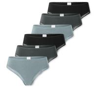 Schiesser - 95/5 Modern Cotton - String - 6er Pack (42 Schwarz/grün)