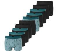 Schiesser - 95/5 Organic Cotton - Retro Short/Pant - 10er Pack (6 Schwarz/türkis)