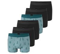 Schiesser - 95/5 Organic Cotton - Retro Short/Pant - 6er Pack (6 Schwarz/türkis)