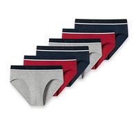 Schiesser - 95/5 Organic Cotton - Rio-Slip/Unterhose - 6er Pack (8 Grau/Rot/Blau)