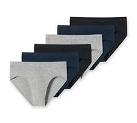 Schiesser - 95/5 Organic Cotton - Supermini Slip/Unterhose - 6er Pack (8 Grau/Blau/Schwarz)