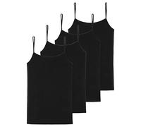 Schiesser - 95/5 Organic - Spaghetti-Top - 4er Pack (42 Schwarz)