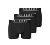 Schiesser Herren 3 PACK Boxershorts Bio Baumwolle Multipack - 95/5 Organic, schwarz_173983, 5/ M
