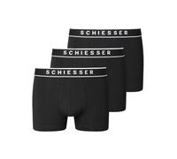 Schiesser Herren Boxershorts 95/5 Organic – 3er Pack Bio-Baumwolle Schwarz Größe L